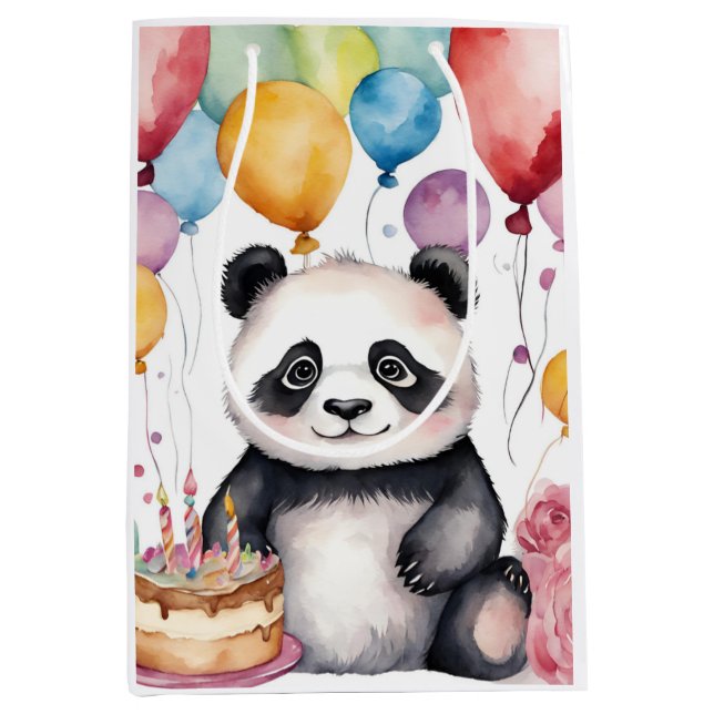 Cute Panda med ballonger (Framsidan)