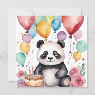 Cute Panda med ballongkort
