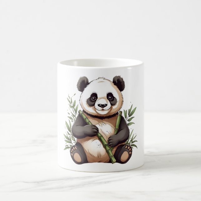Cute Panda med Bamboo Kaffemugg (Center)