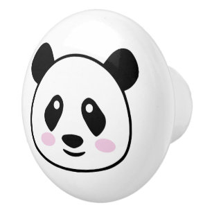 Cute panda, med keramisk dörr och lådknapp knopp