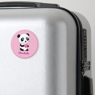 Cute Panda med Rosa Heart-Personlig Magnet
