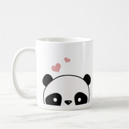 Cute Panda Monogram-skript Kaffemugg