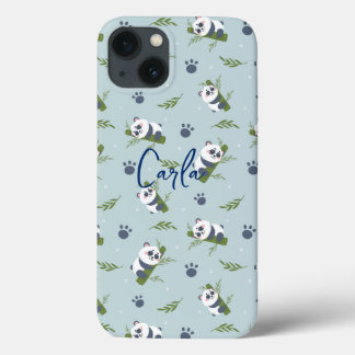 Cute Panda Mönster Personlig Namn