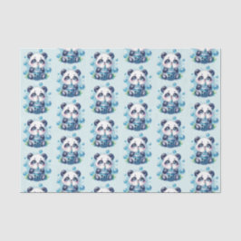 Cute Panda och Blue Boba Bubble Tea