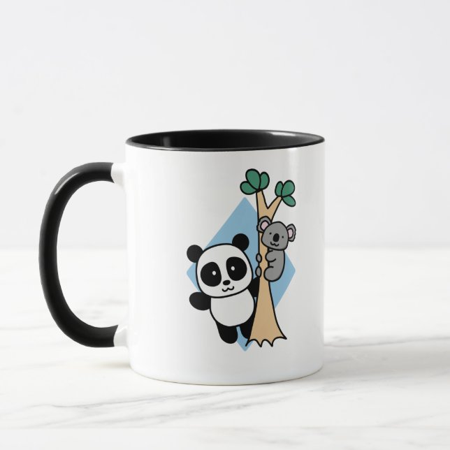 Cute Panda och Koala - Amanda Roos Mugg (Vänster)