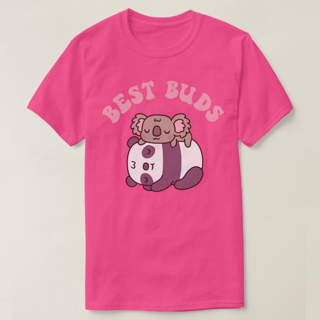 Cute Panda och Koala Bear Best Buds T Shirt (Design framsida)
