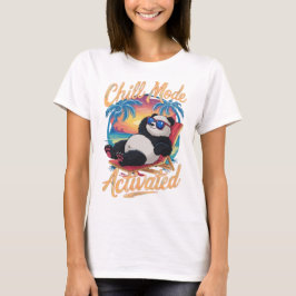 Cute Panda på stranden T Shirt