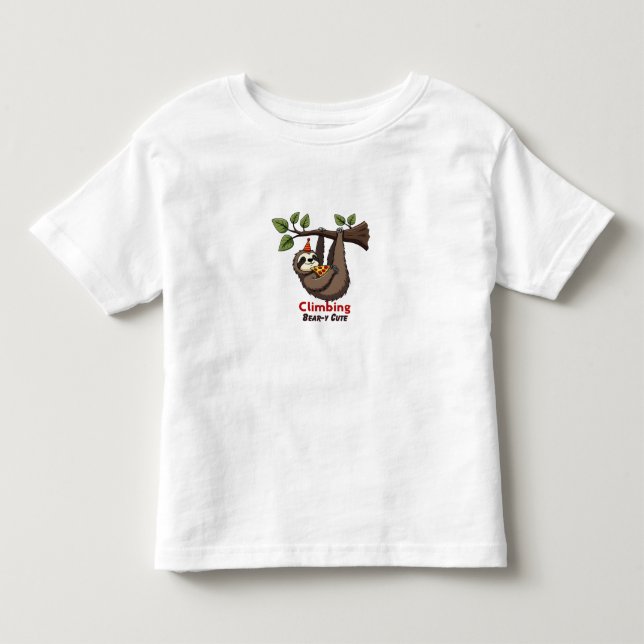 "Cute Panda på Träd Baby T-Shirt" T Shirt (Framsida)