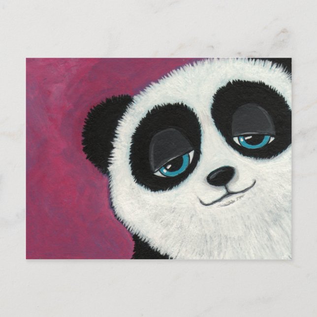 Cute Panda på vykort för Rosa (Framsida)