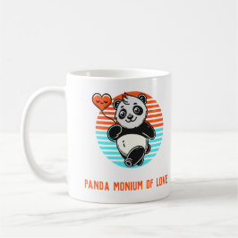 Cute Panda "Panda-monium of Kärlek" Mugg