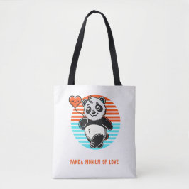 Cute Panda "Panda-monium of Kärlek" Tote Bag Tygkasse