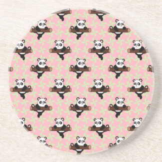 Cute Panda Pattern on Pink – Kawaii Seamless  Underlägg