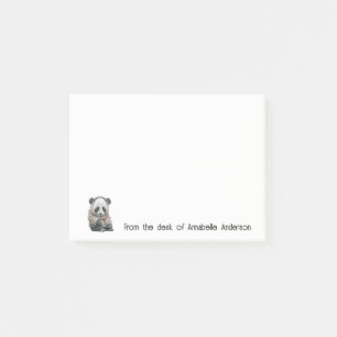 Cute Panda Personalize Post-it Block