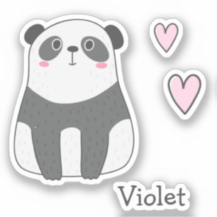 Cute Panda - Personlig Kids Klistermärken