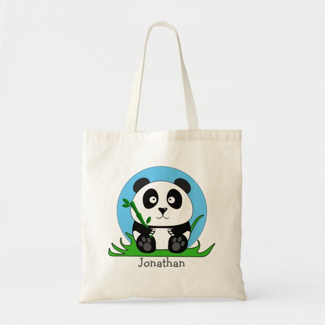 Cute Panda Personlig Tygkasse (Framsidan)