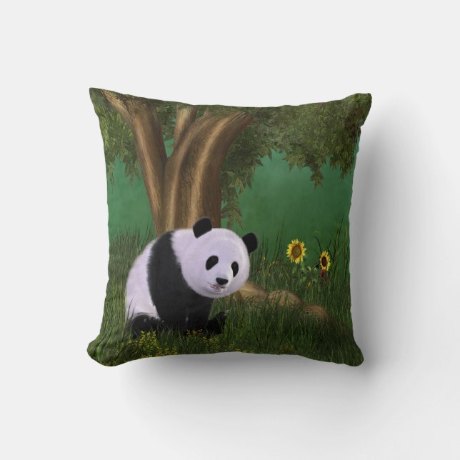 Cute Panda Pillows Kudde (Framsida)