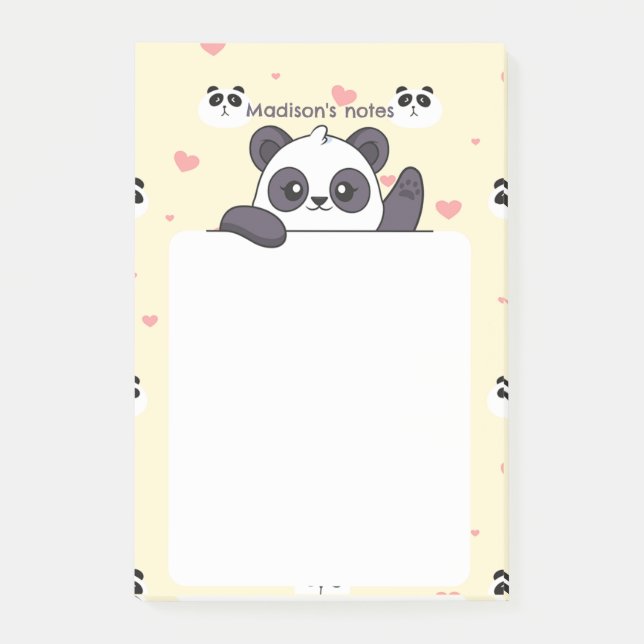 Cute Panda Post-it Block (Framsida)