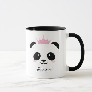 Cute panda princess personlig mugg