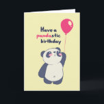 Cute Panda Pun Pandastic Bday Funny Birthday Kort<br><div class="desc">Lustigt och sött födelsedagskort för dem som slår kärlek och humor. Perfekt för att önska dina vänner och din familj grattis på födelsedagen. Besök vår butik om du vill ha mer födelsedagskort. Du hittar något coola,  humoristiskt och ibland sarkastiskt födelsedagskort för din speciella.</div>
