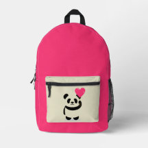 Cute Panda Rosa Backpack
