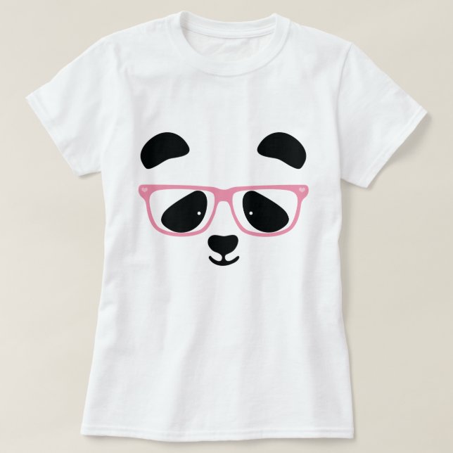 Cute Panda Rosa T-shirt (Design framsida)