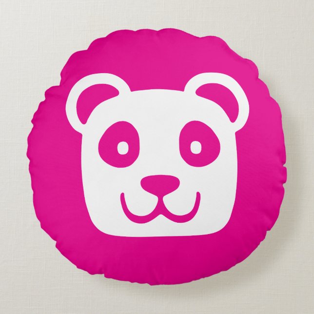 Cute Panda Rund Kudde (Framsidan)