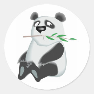 Cute Panda Runt Klistermärke