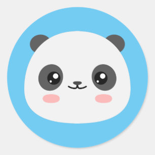Cute Panda Runt Klistermärke