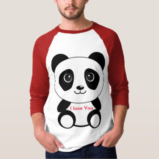 Cute Panda säger att jag kärlek dig. Sitta. T Shirt