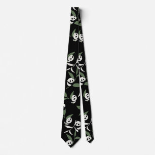 Cute Panda Spelar Bamboo Garden Slips