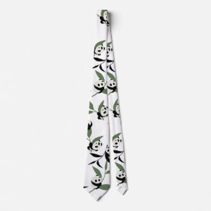 Cute Panda Spelar Bamboo Garden White Ver Slips