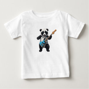 Cute Panda spelar Guitar, Music Panda Älskare T Shirt