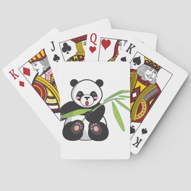 Cute Panda Spelkort (Baksidan)