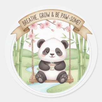 Cute Panda Sticker Runt Klistermärke