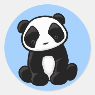 Cute Panda Sticker Runt Klistermärke