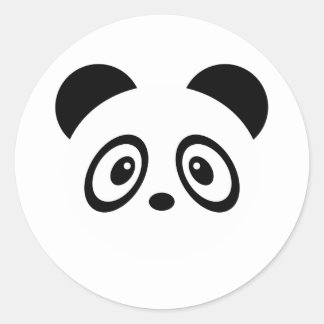 Cute Panda Stickers Runt Klistermärke