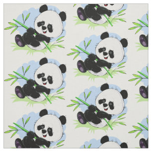 Cute Panda-struktur 1/4 Tyg
