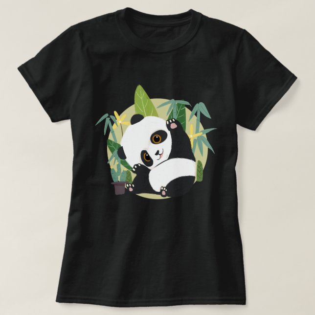 Cute Panda T Shirt (Design framsida)