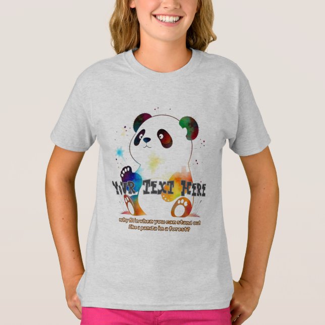 Cute panda t shirt (Framsida)
