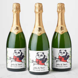 Cute Panda Tack Baby Shower Sparkling Vin La La