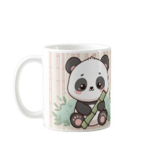 Cute Panda Tecknad Mugg Design