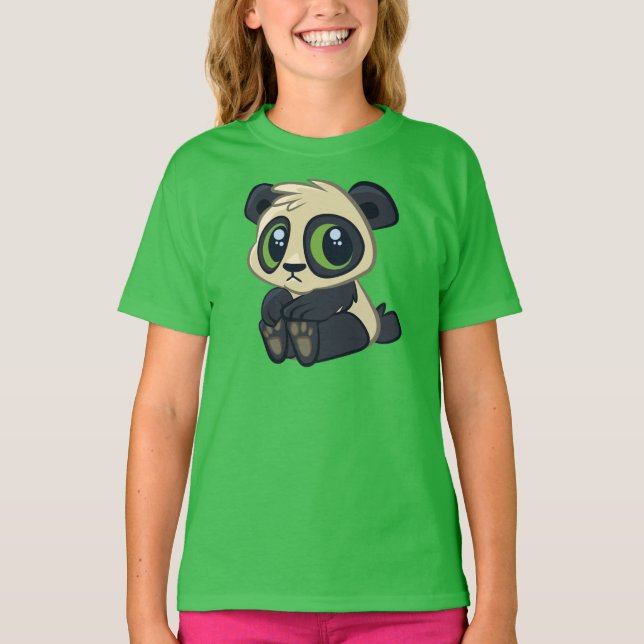 Cute Panda Tee Shirt (Framsida)