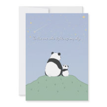 Cute Panda under Stars