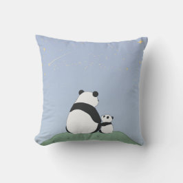 Cute Panda under Stars Kudde