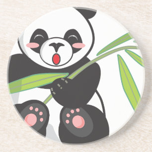 Cute Panda Underlägg Sandsten
