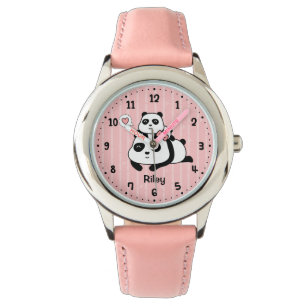 Cute Panda Unge och Mamma Kids Personlig Watch Armbandsur