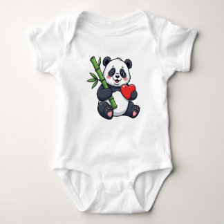 Cute Panda with Bamboo Kids Dress – Adorable Anima T Shirt