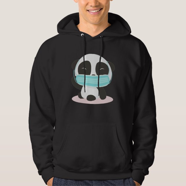 Cute panda with mouth guard  for animal hoodie (Framsida)