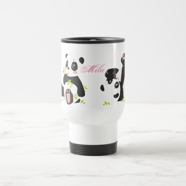 Cute pandas kaffe mugg (Center)
