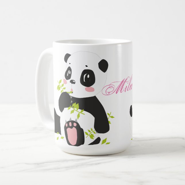 Cute pandas kaffemugg (Framsida vänster)